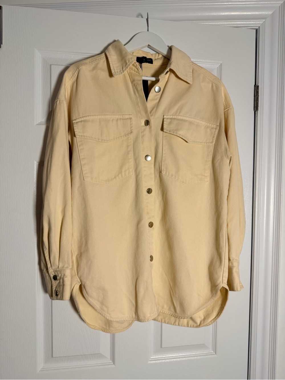 Rag & Bone NWT Cream Oversized Cotton Shirt Jacket Shacket S